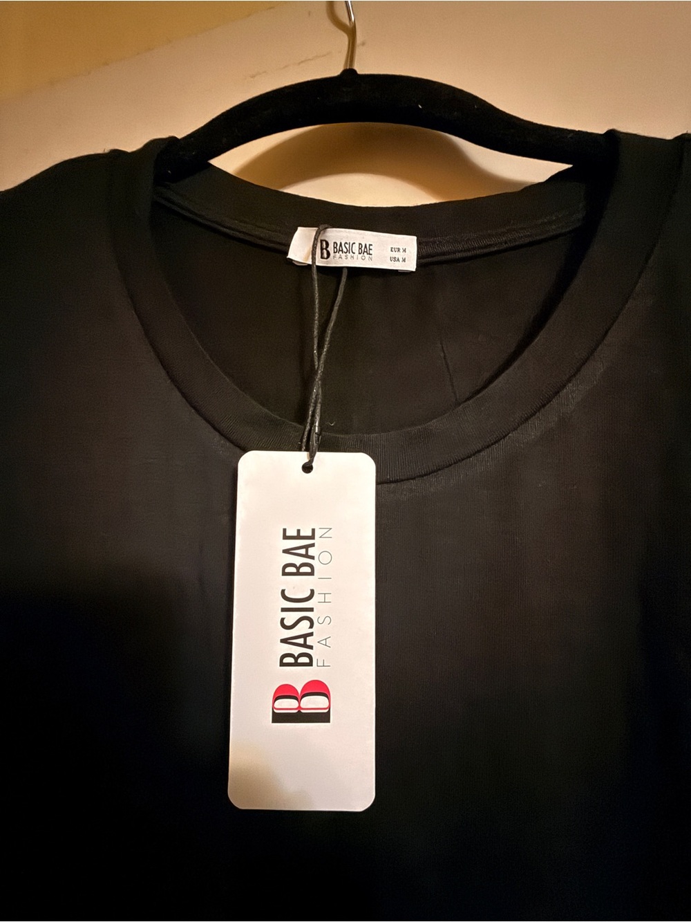 Basic One Black Crewneck T-Shirt Dress - Picture 2 of 4